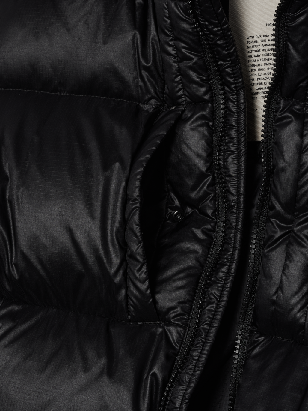 HALO TROOPER DOWN  JACKET, BLACK, packshot