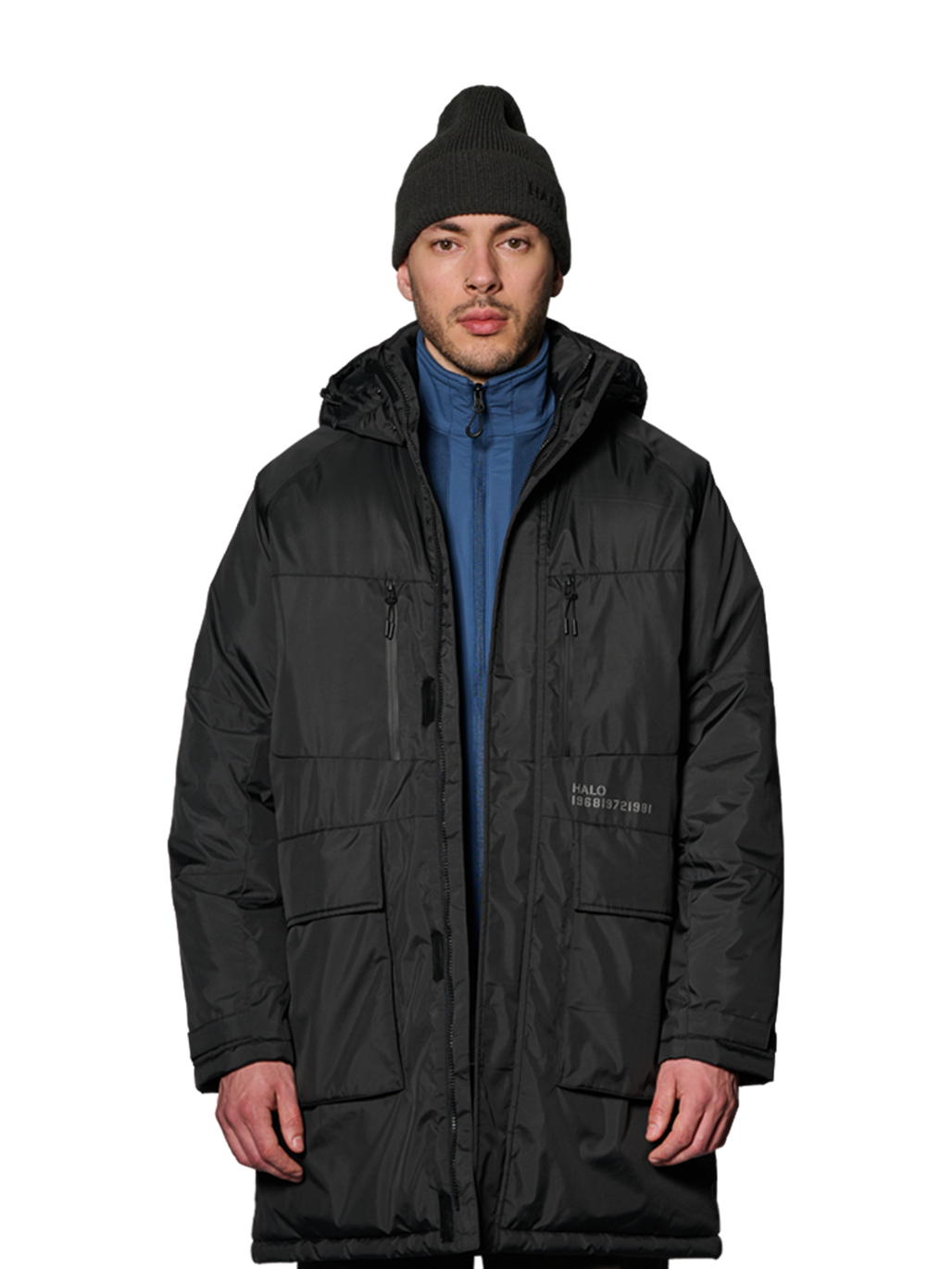 HALO SHIELD THERMOLITE PARKA, BLACK, model