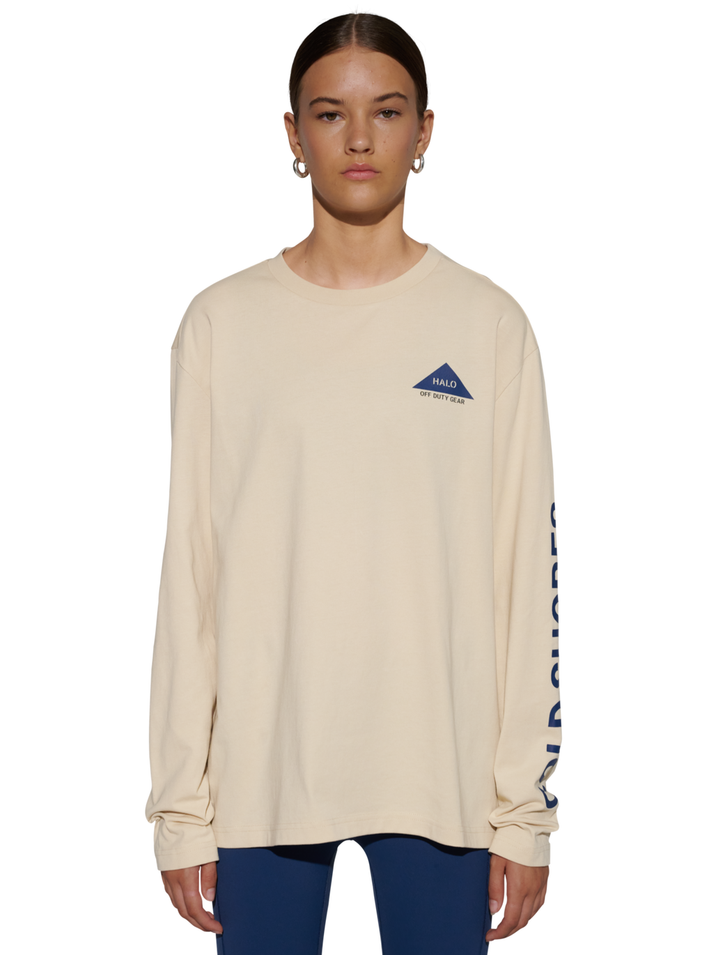 HALO SHORES L/S T-SHIRT, OYSTER GRAY, model