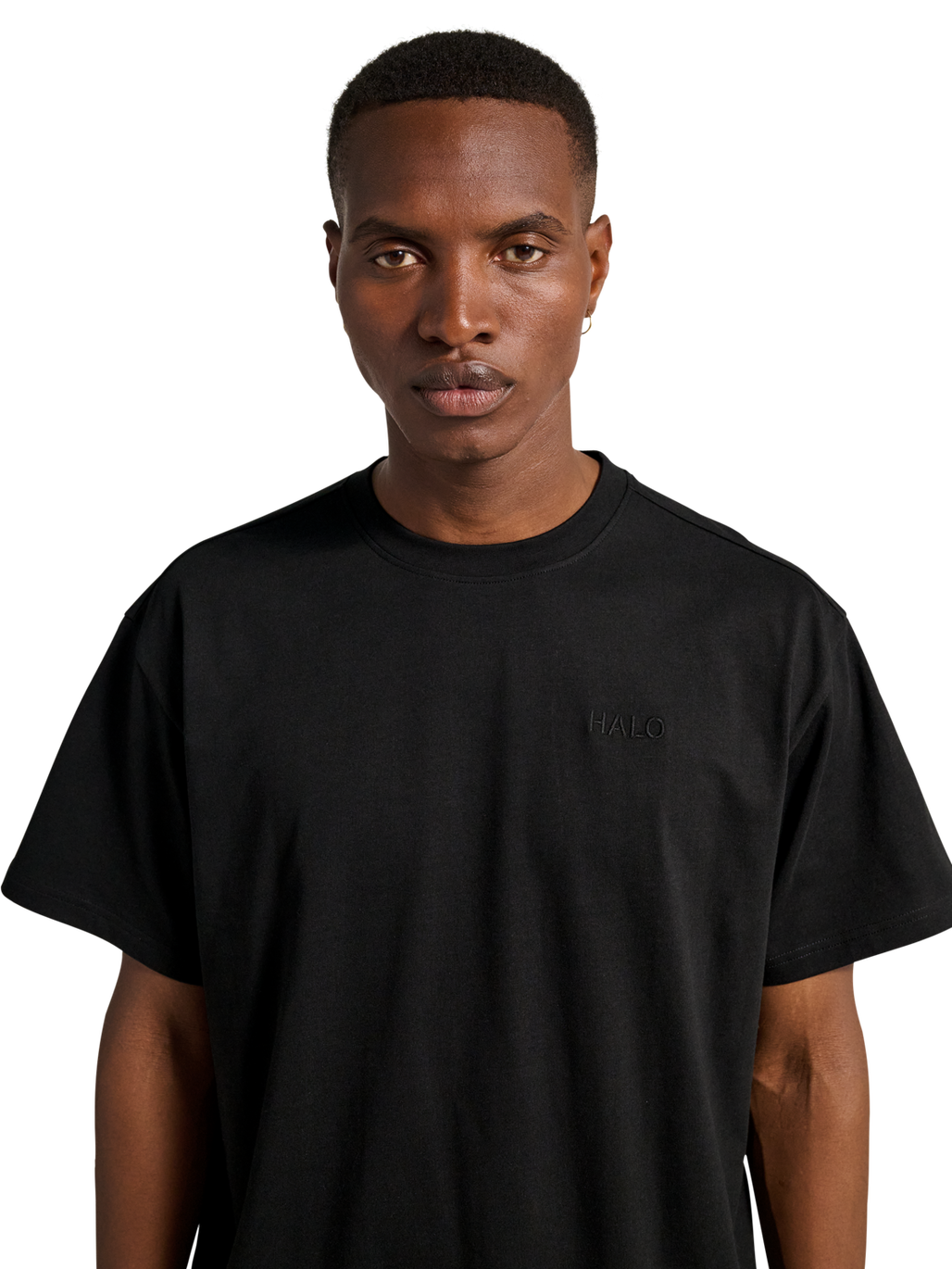 HALO LOGO T-SHIRT, BLACK, model