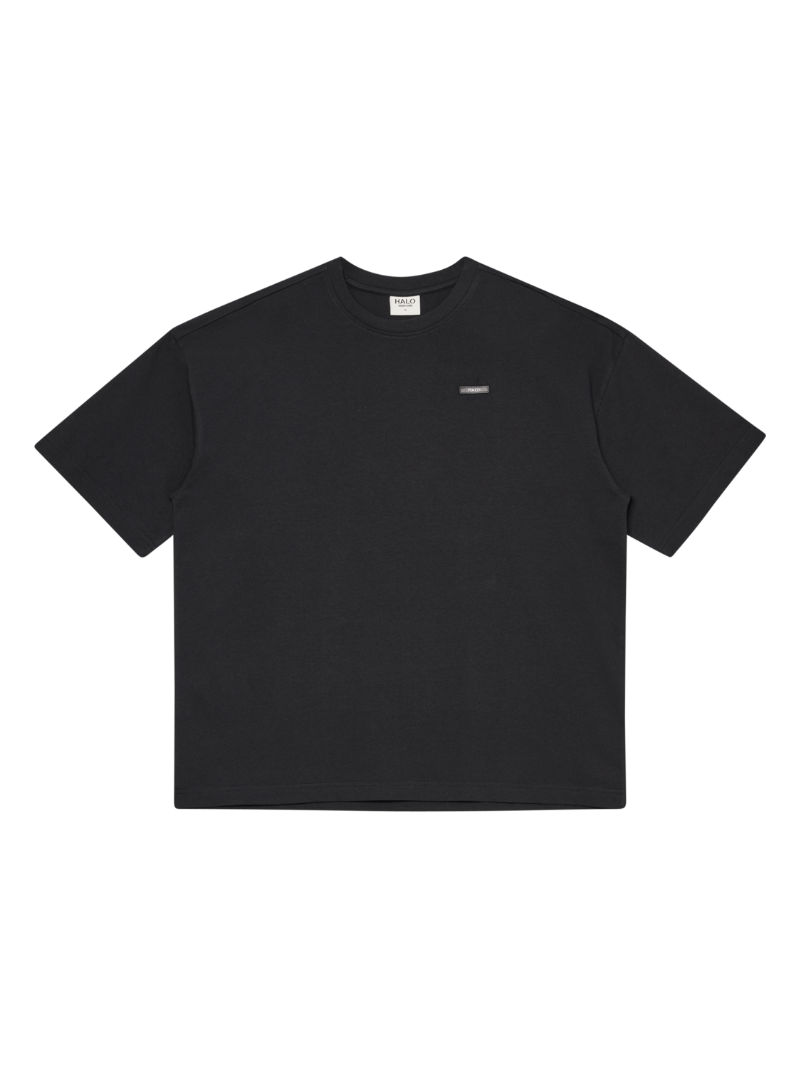 HALO BOX LOGO T-SHIRT, BLACK, packshot