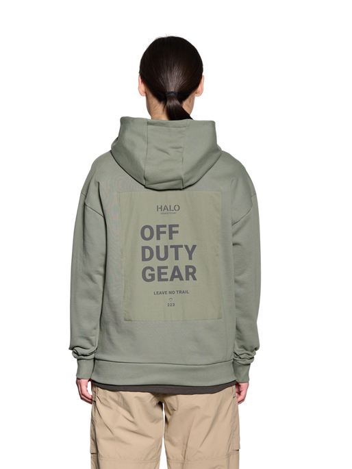 HALO GRAPHIC HOODIE, AGAVE GREEN, model