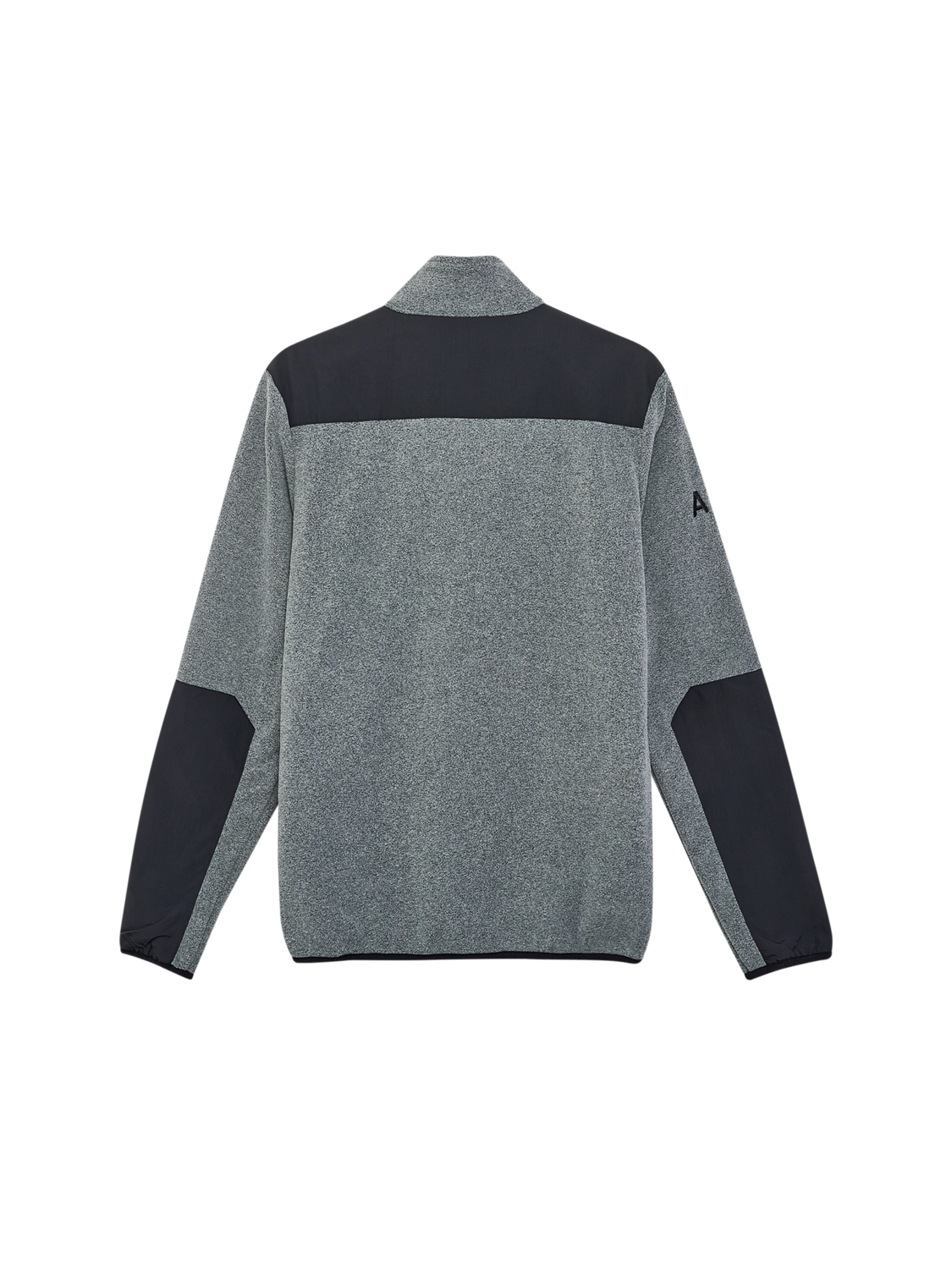 HALO BLOCKED ZIP FLEECE, GREY MELANGE, packshot