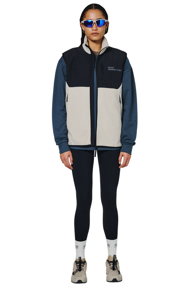 HALO BLOCKED FLEECE VEST, SILVER LINING HALO BLOCKED FLEECE VEST, SILVER LINING, packshot