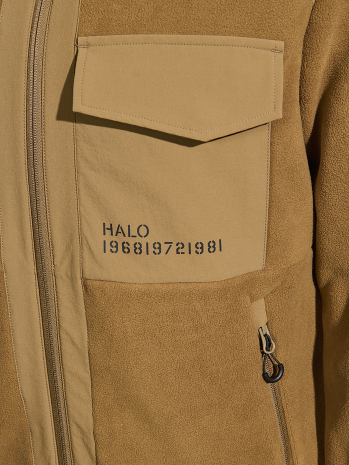 HALO PANELED FLEECE JACKET, KANGAROO HALO PANELED FLEECE JACKET, KANGAROO, packshot