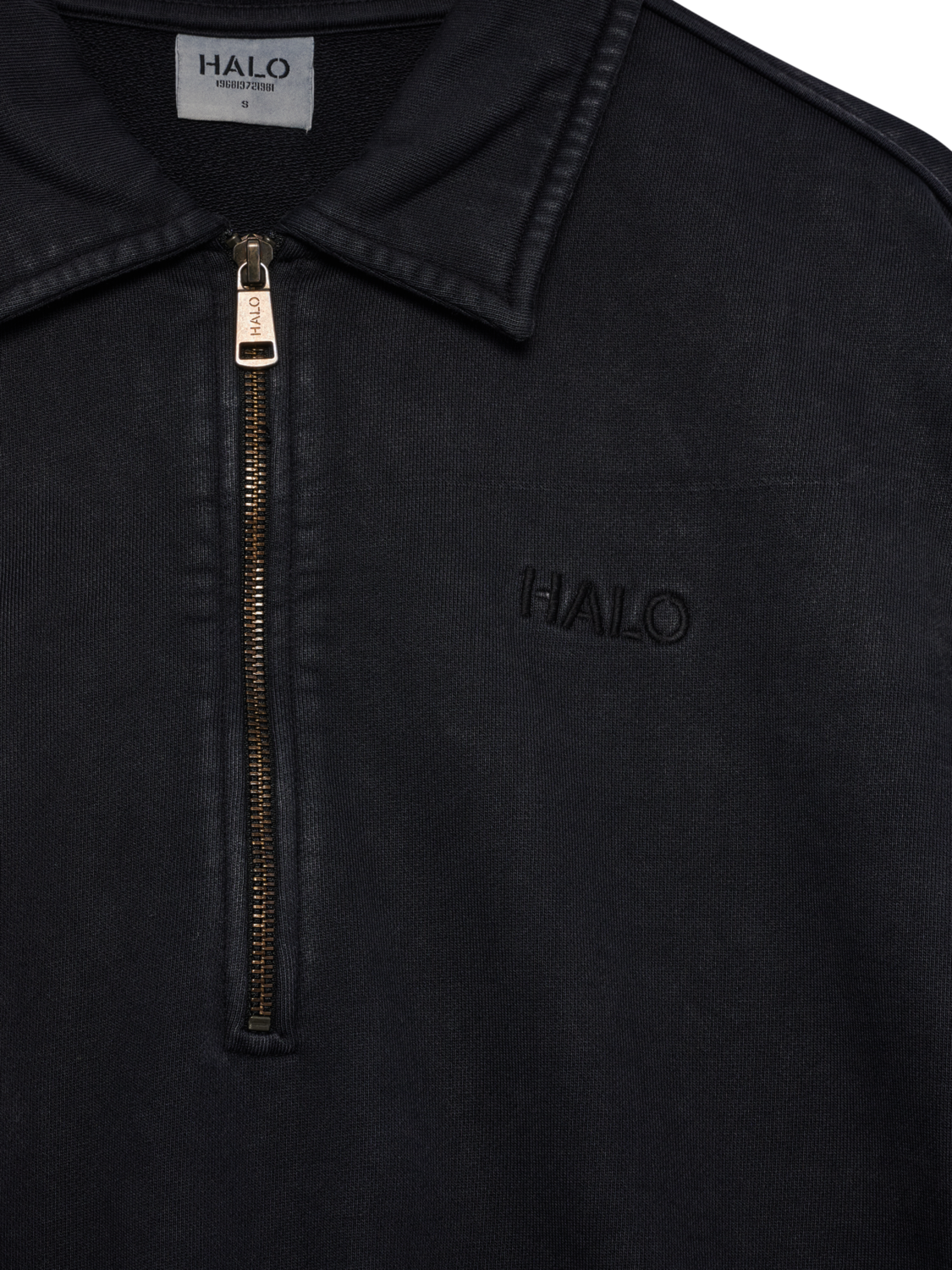 HALO BOXY POLO SWEAT, BLACK, packshot