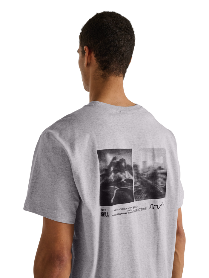 HALO GRAPHIC T-SHIRT, LIGHT GREY MELANGE, model