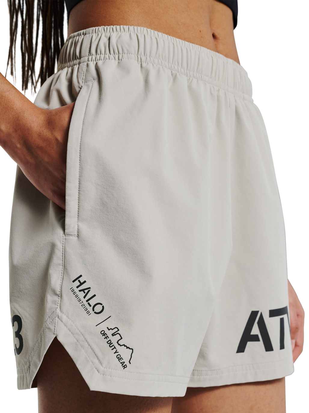 HALO SHORTS, SILVER LINING/BLACK REFLECTIVE, model