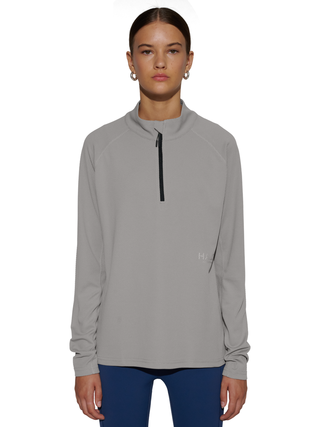 HALO SORONA HALF ZIP, MOURNING DOVE, model