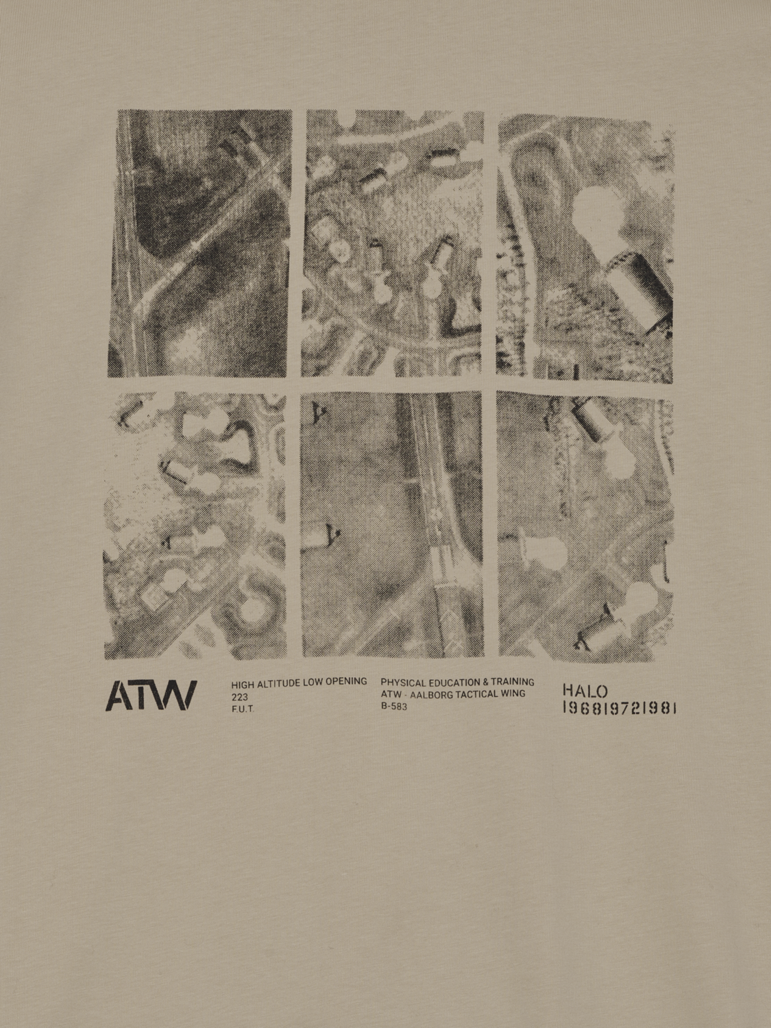 HALO GRAPHIC BOXY T-SHIRT, OYSTER GRAY/ASPHALT, packshot