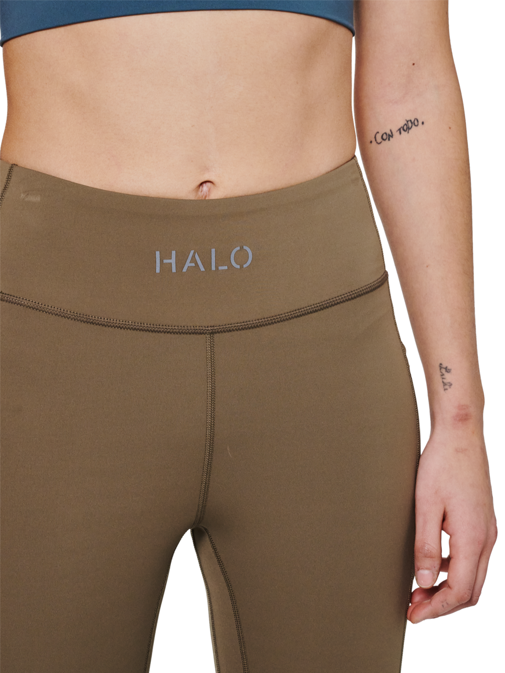 HALO WOMEN TRAINING TIGHTS, CHOCOLATE CHIP, model