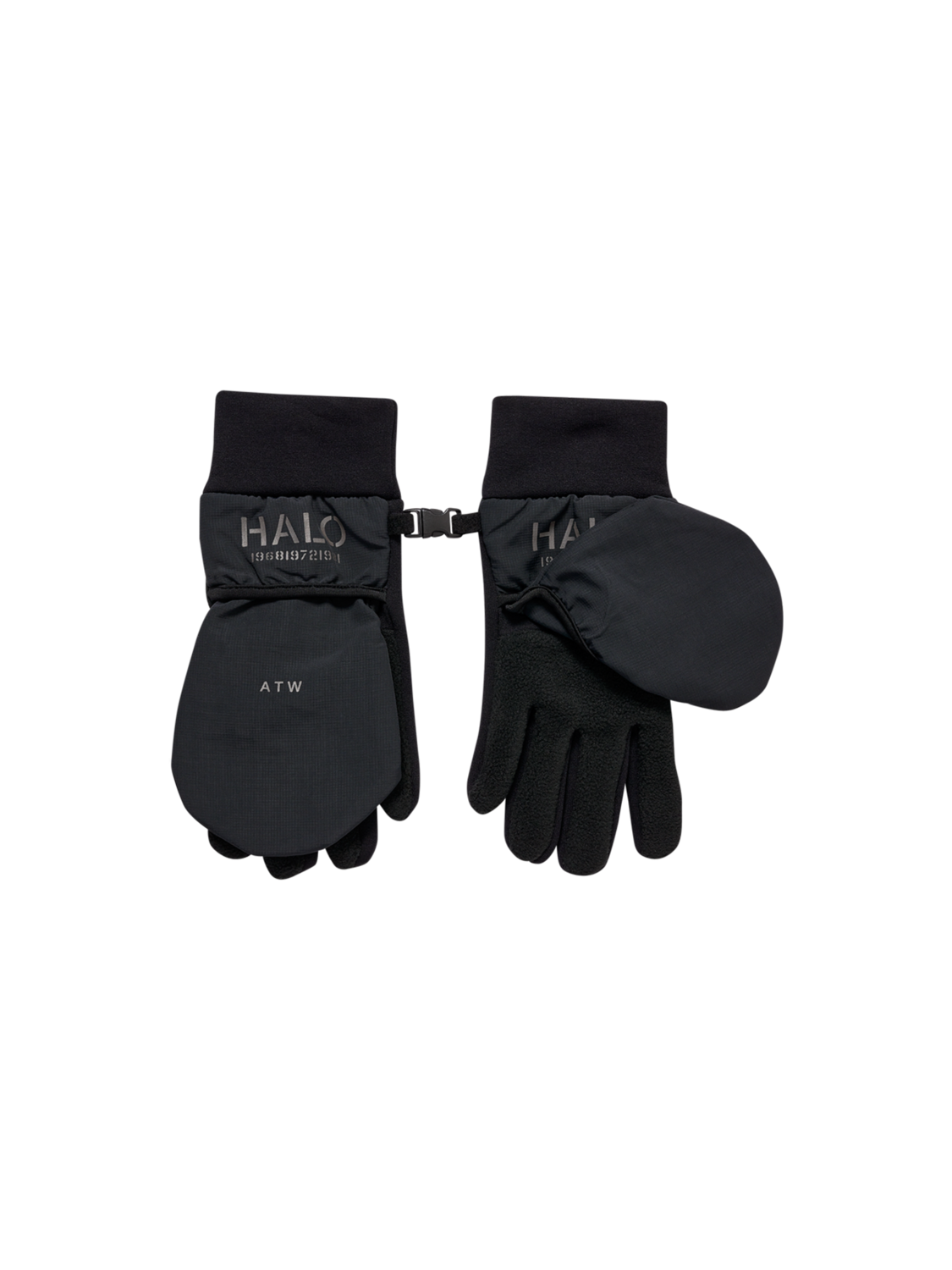 HALO FLEECE GLOVES, BLACK, packshot
