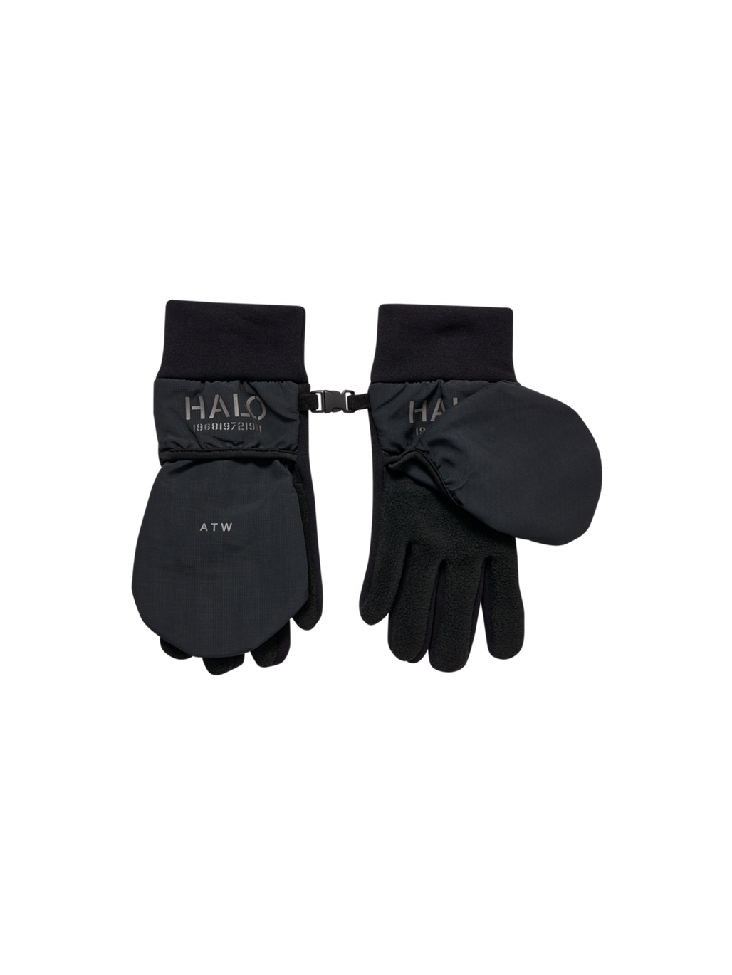 HALO FLEECE GLOVES, BLACK, packshot