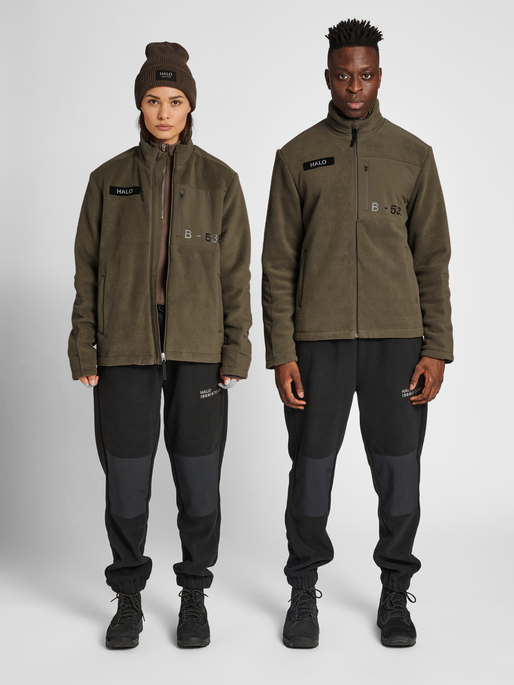 HALO TEDDY FLEECE JACKET, MAJOR BROWN, model