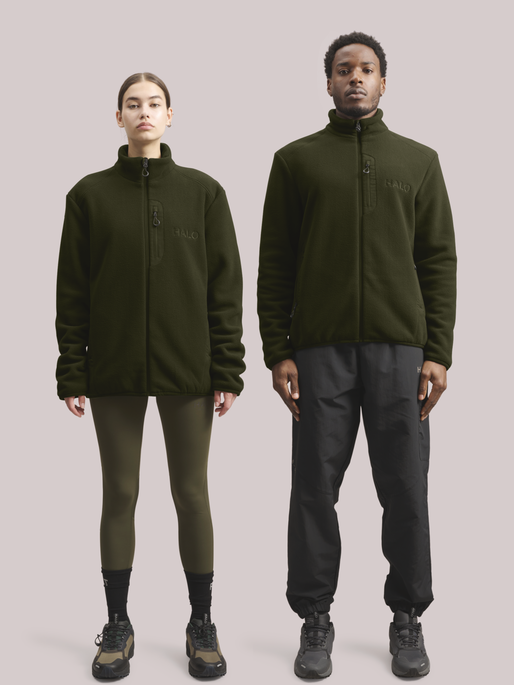 HALO HALO TEDDY FLEECE JACKET - FOREST NIGHT | newlinehalo.com