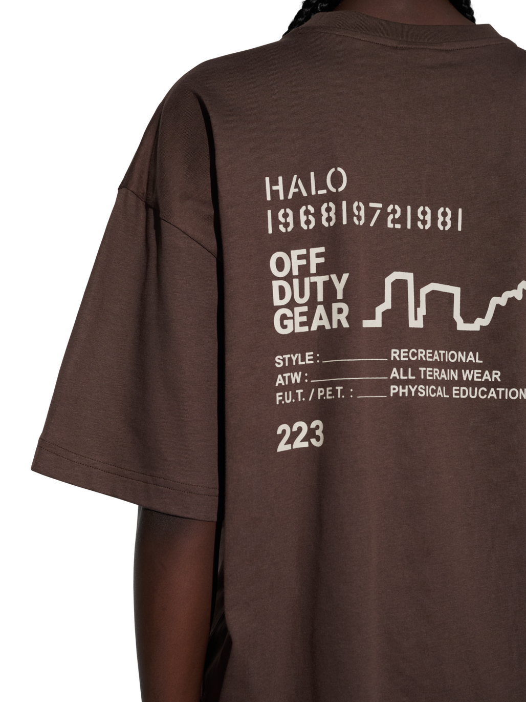 HALO GRAPHIC T-SHIRT BOXY 02, BRACKEN, model