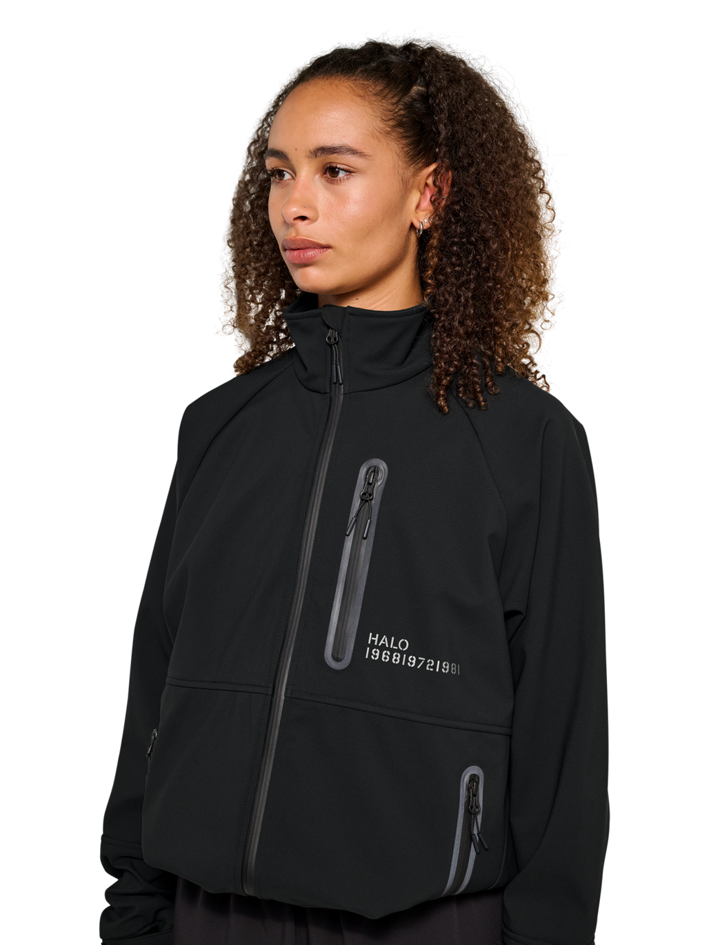 HALO ELITE SOFTSHELL JACKET, BLACK, model