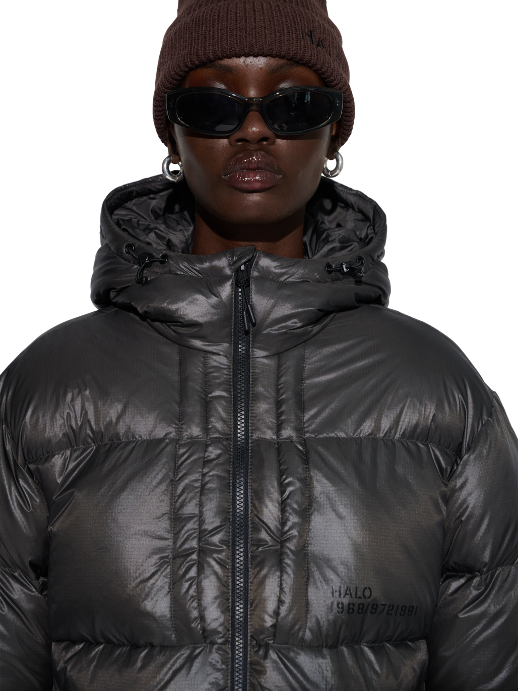 HALO TROOPER DOWN  JACKET, RAVEN, model