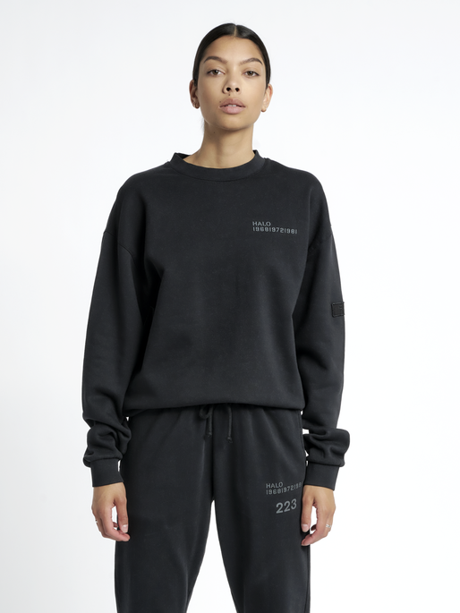 HALO COTTON CREW, BLACK, model