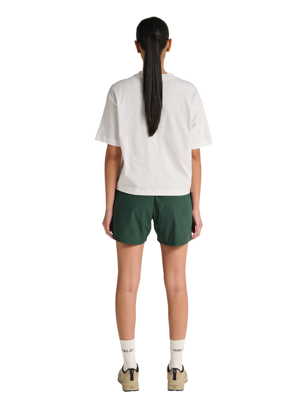 HALO SHORTS, GARDEN TOPIARY, model