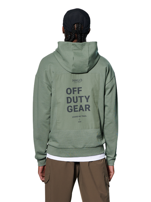HALO GRAPHIC HOODIE, AGAVE GREEN, model