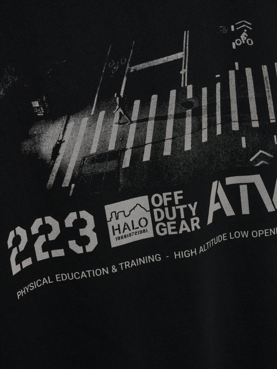 HALO GRAPHIC T-SHIRT, BLACK/GUNMETAL, packshot