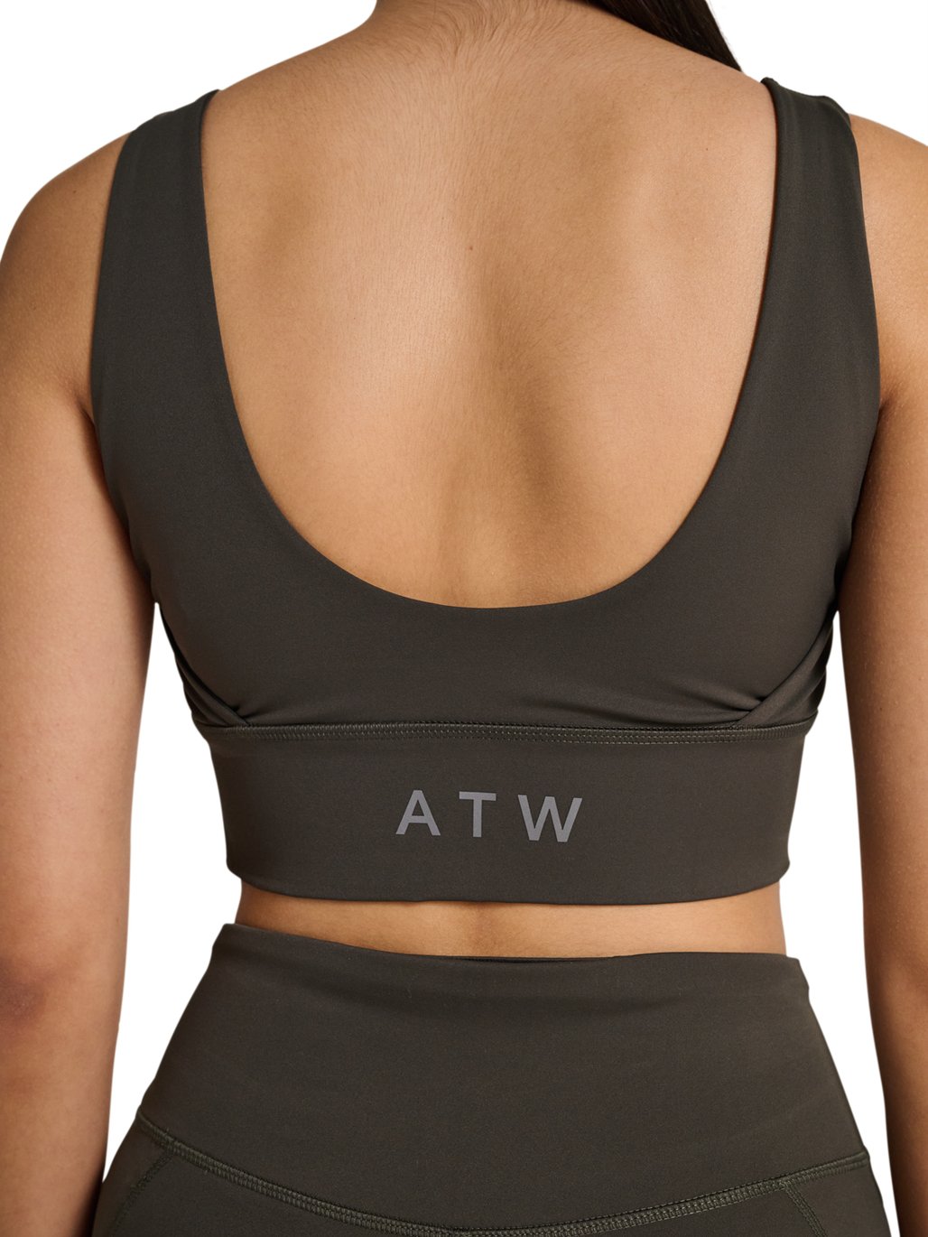 HALO WOMEN TRAINING BRA, RAVEN/REFLECTIVE, model