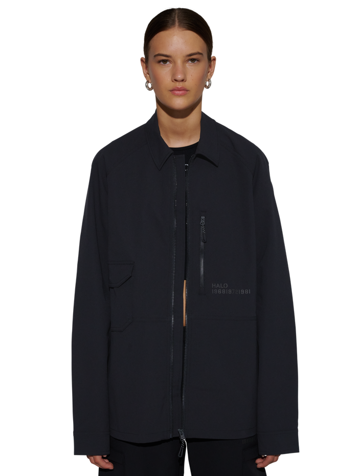 HALO ENFORCER OVERSHIRT, BLACK, model