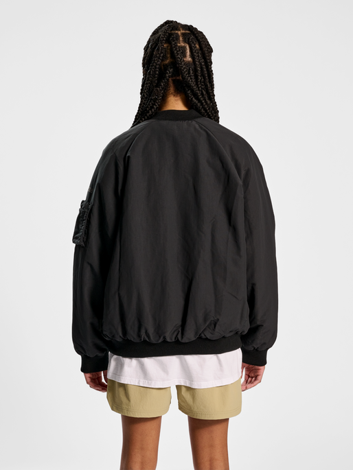 HALO CORDURA BOMBER JACKET, BLACK, model