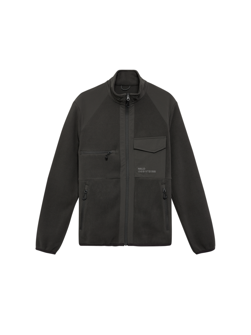 HALO PANELED FLEECE JACKET, RAVEN, packshot