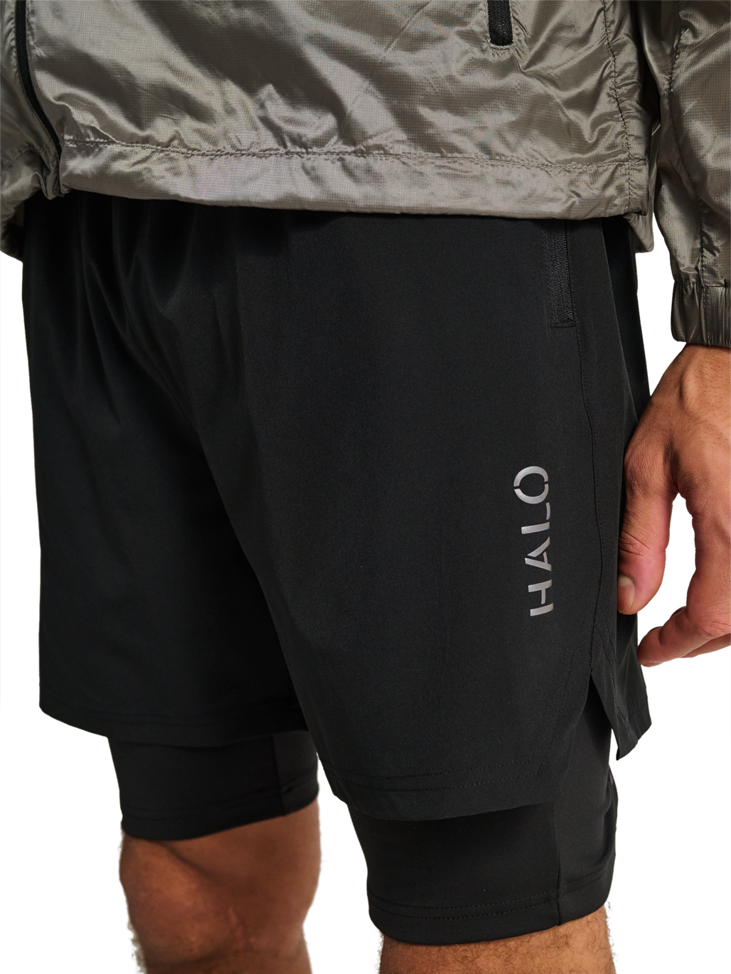 HALO 2 in 1 SHORT, BLACK, model