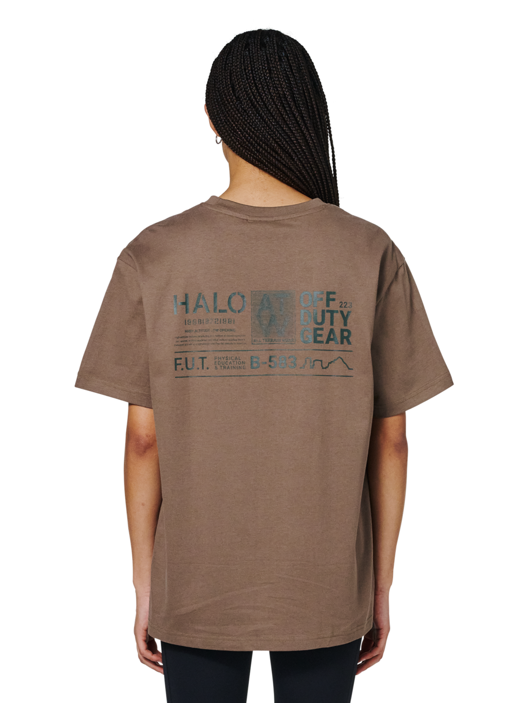HALO GRAPHIC T-SHIRT 03, CHOCOLATE CHIP, model