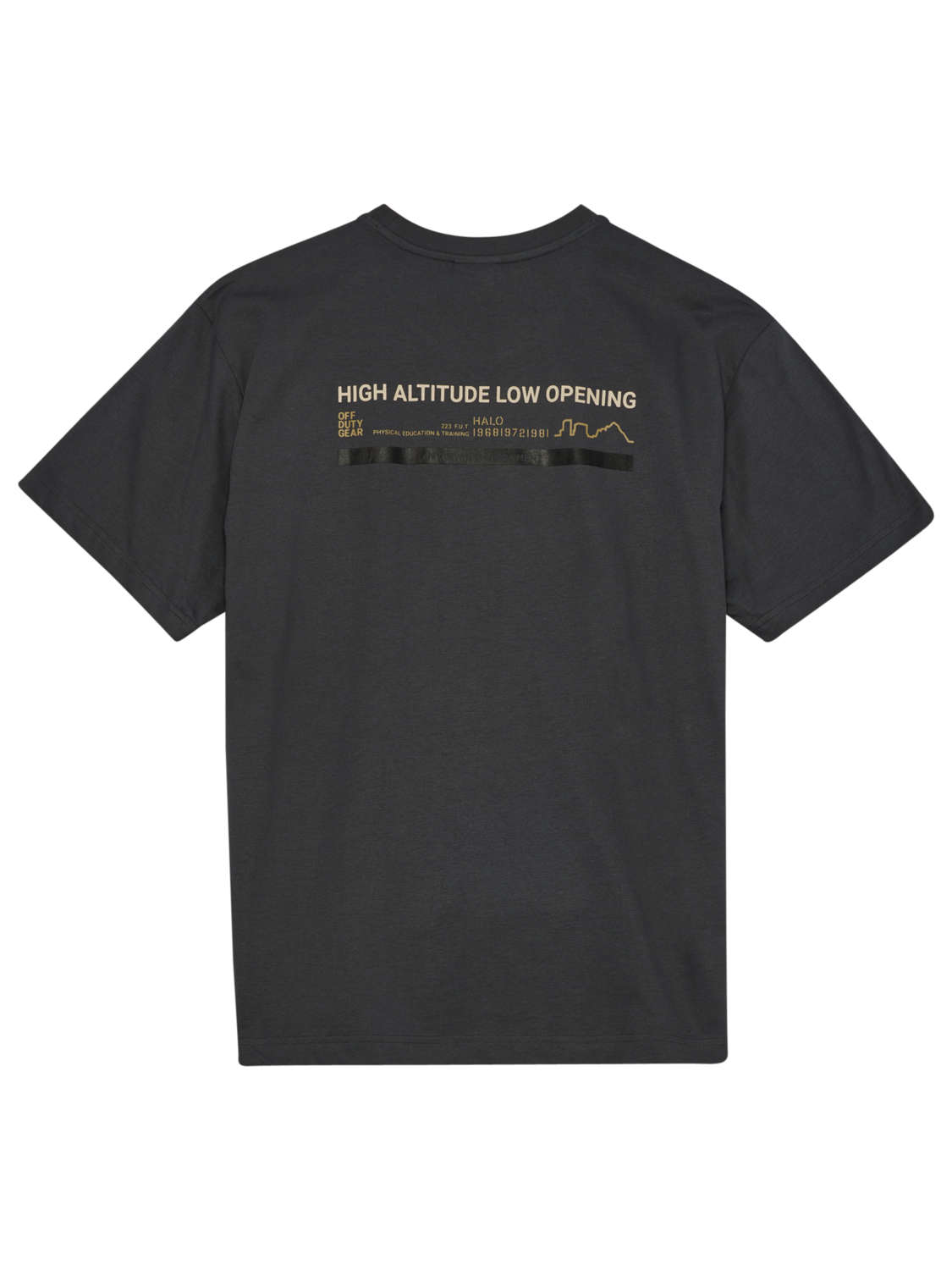 HALO GRAPHIC T-SHIRT, ASPHALT/ASPHALT, packshot