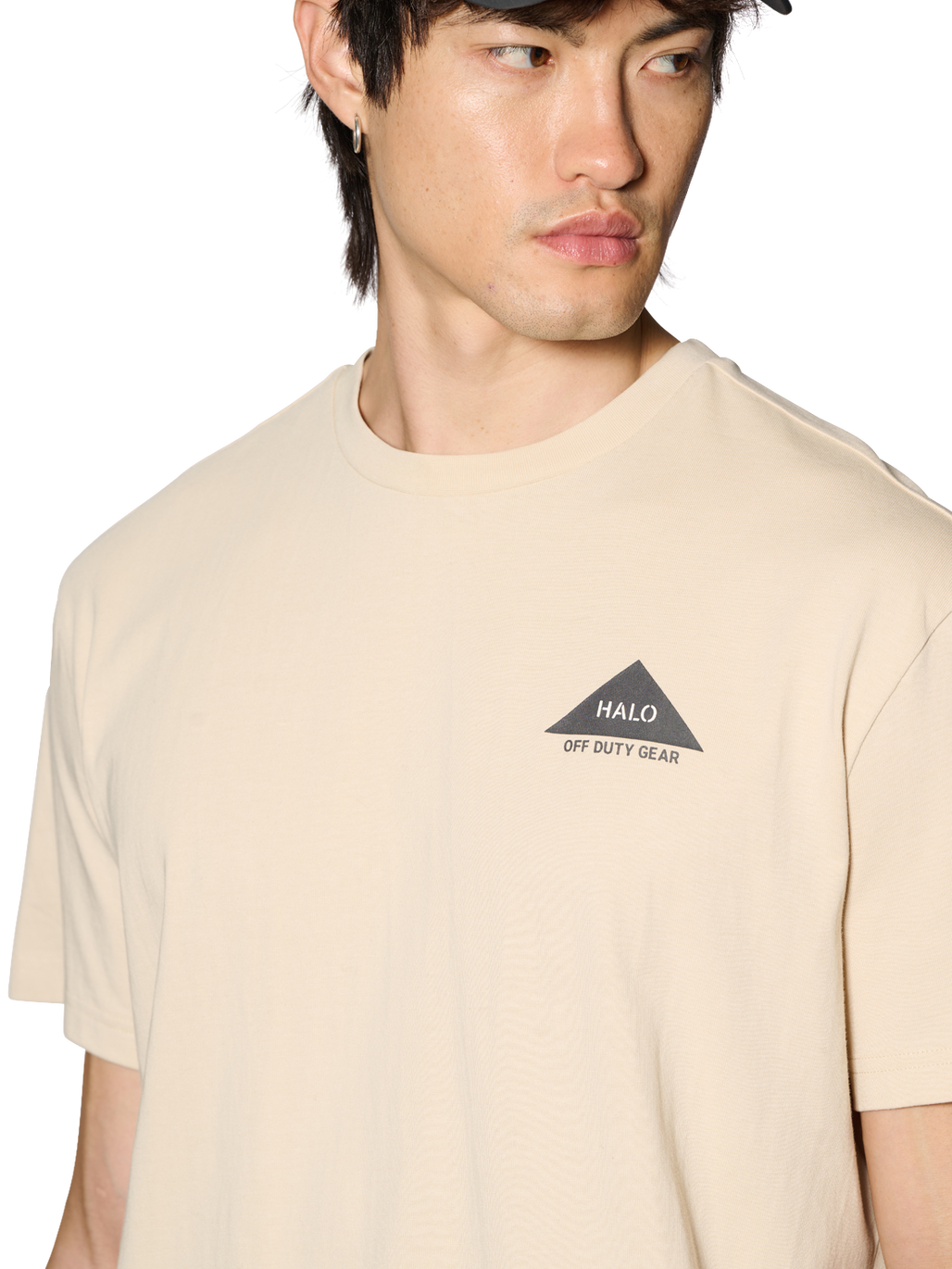 HALO ALTITUDE T-SHIRT, OYSTER GRAY, model