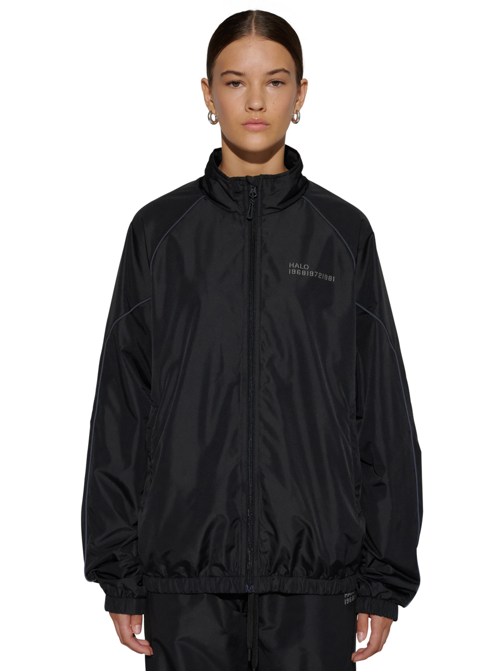 HALO TRACKSUIT  JACKET, BLACK, model