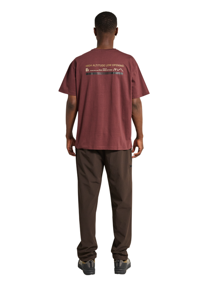 HALO GRAPHIC T-SHIRT, BITTER CHOCOLATE/BITTERCHOCOLA, model