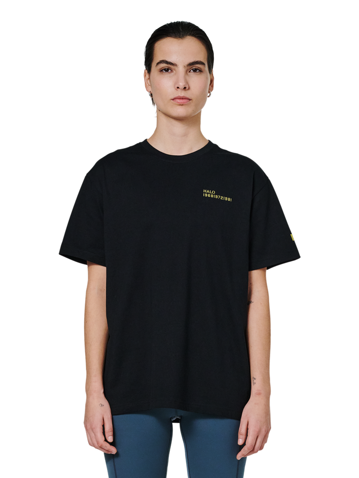 HALO GRAPHIC T-SHIRT, BLACK/WARM OLIVE, model