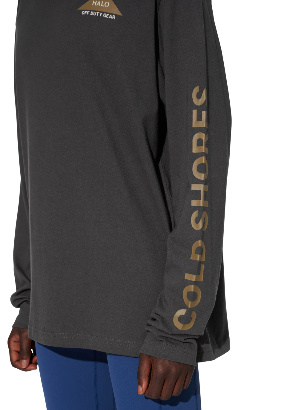 HALO SHORES L/S T-SHIRT, RAVEN, model