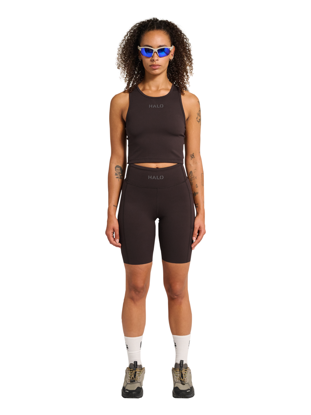HALO WOMEN TRAINING SPRINTERS, CHOCOLATE TORTE, model