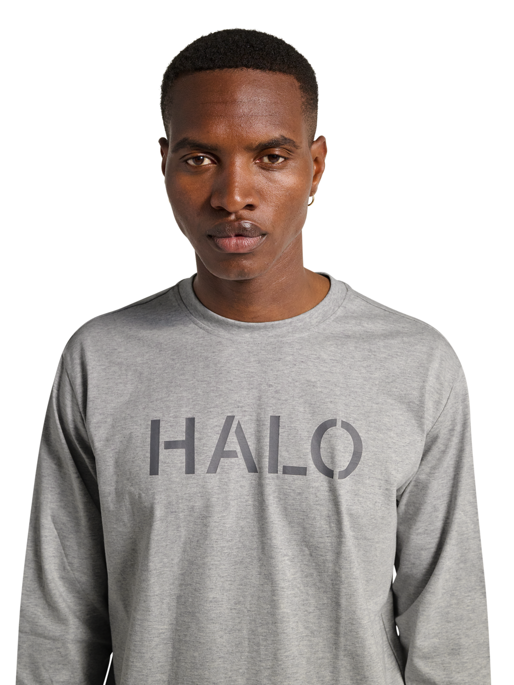HALO UNIFORM LS, LIGHT GREY MELANGE, model