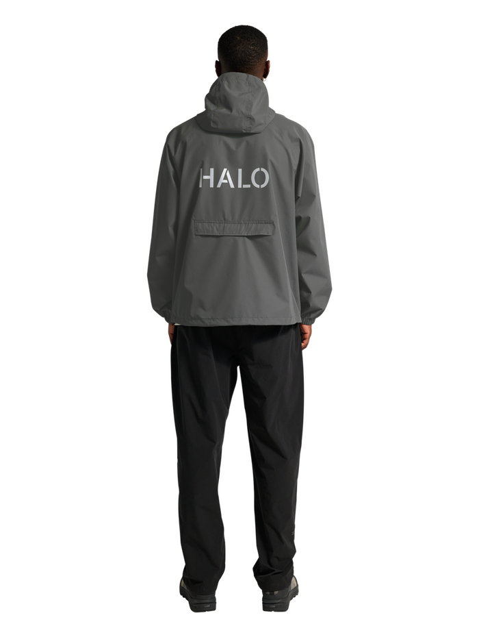 HALO RAIN JACKET, GUNMETAL, model