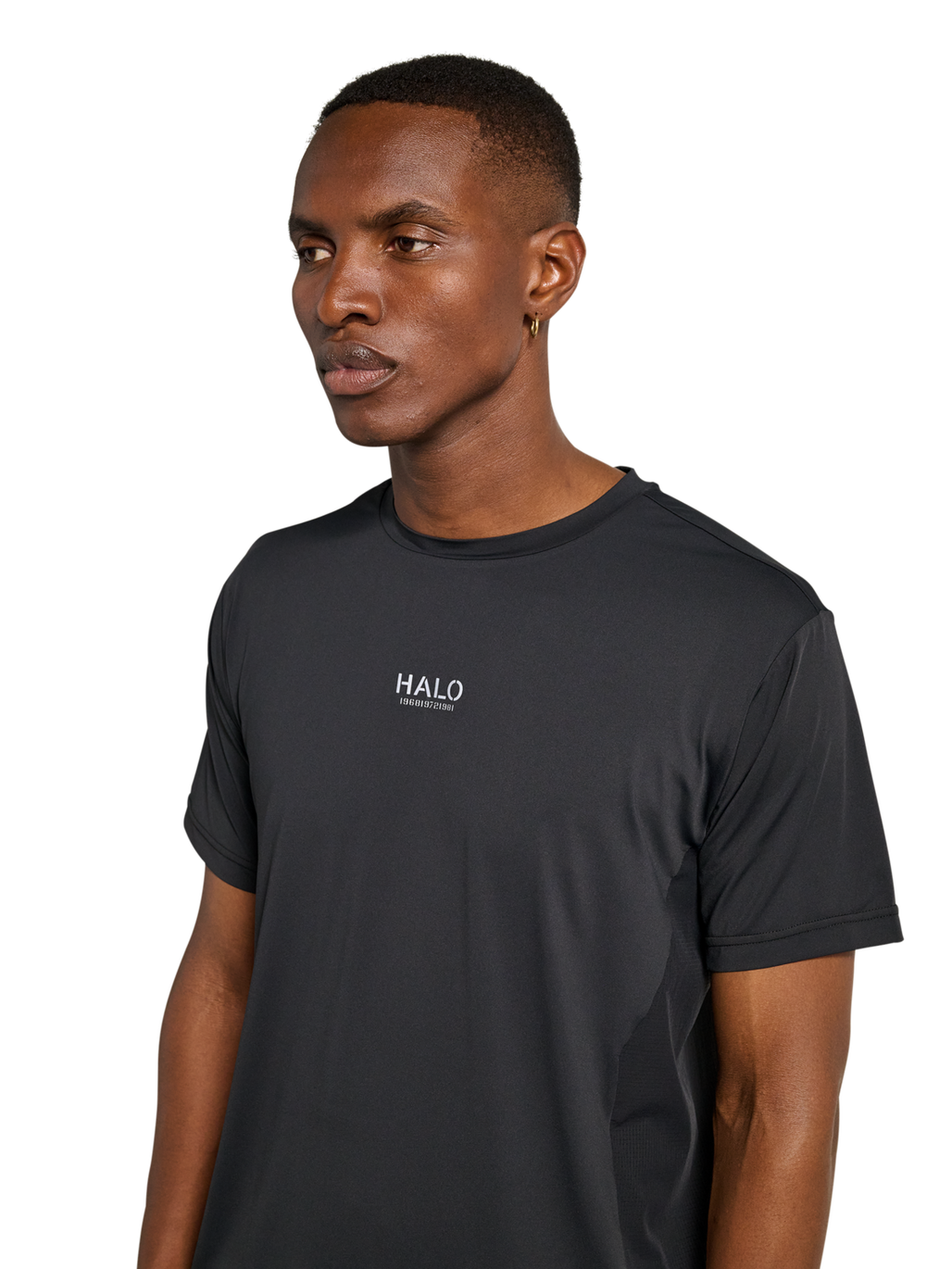 HALO SCOUT SS T-SHIRT, BLACK, model