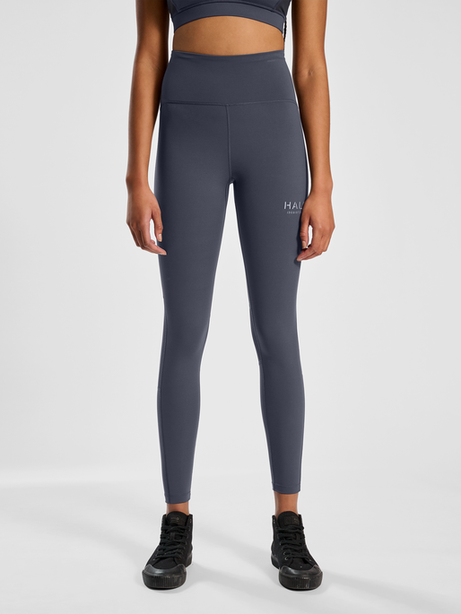 HALO WOMENS HIGHRISE TIGHTS, EBONY, model