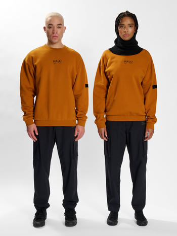 HALO COTTON CREW, HONEY GINGER, model