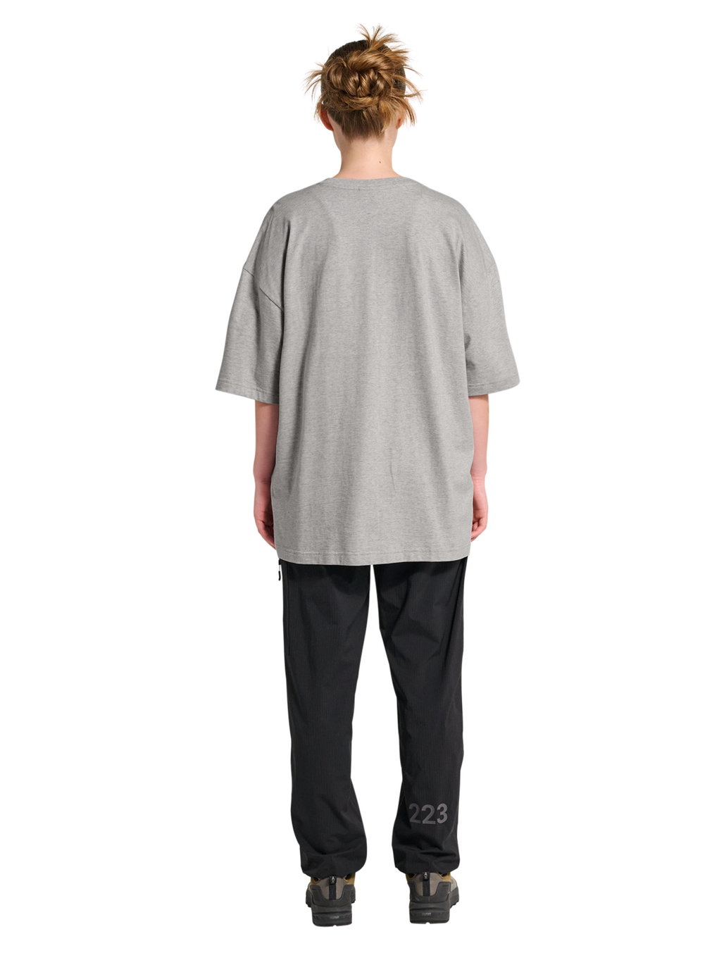 HALO UNIFORM BOXY T-SHIRT, LIGHT GREY MELANGE, model