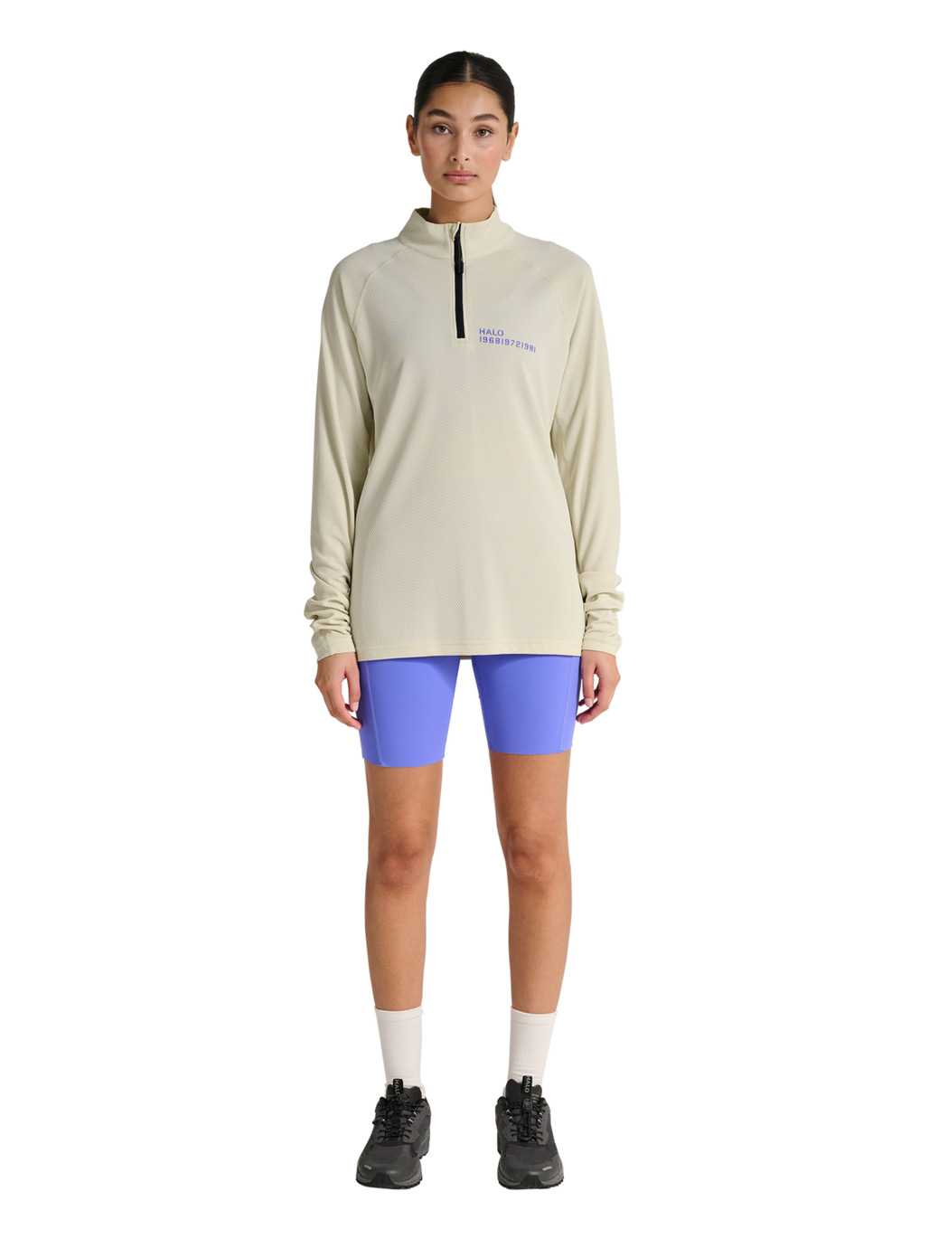 HALO SORONA HALF ZIP, TURTLEDOVE, model