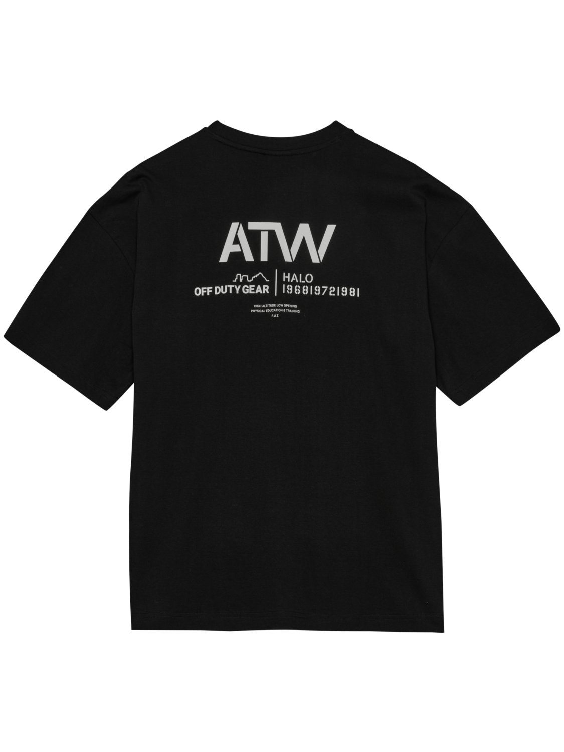 HALO GRAPHIC BOXY T-SHIRT, BLACK, packshot