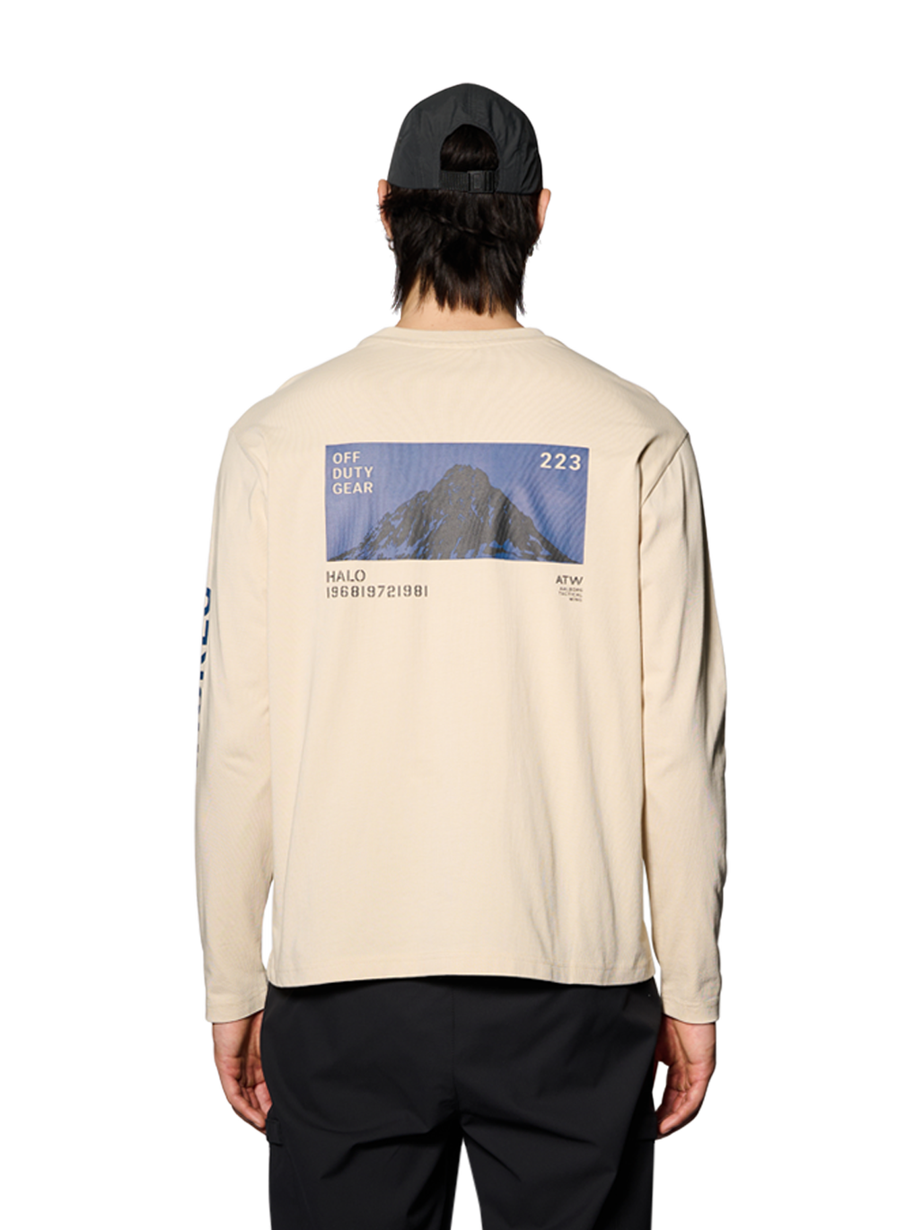 HALO SHORES L/S T-SHIRT, OYSTER GRAY, model