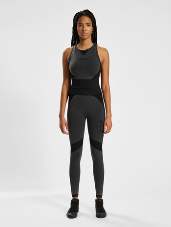 HALO WOMENS SEAMLESS TIGHTS, BLACK, model