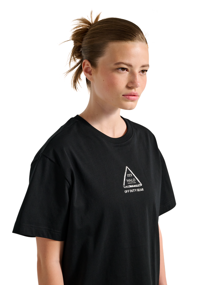 HALO GRAPHIC T-SHIRT, BLACK/OLIVE DRAB, model